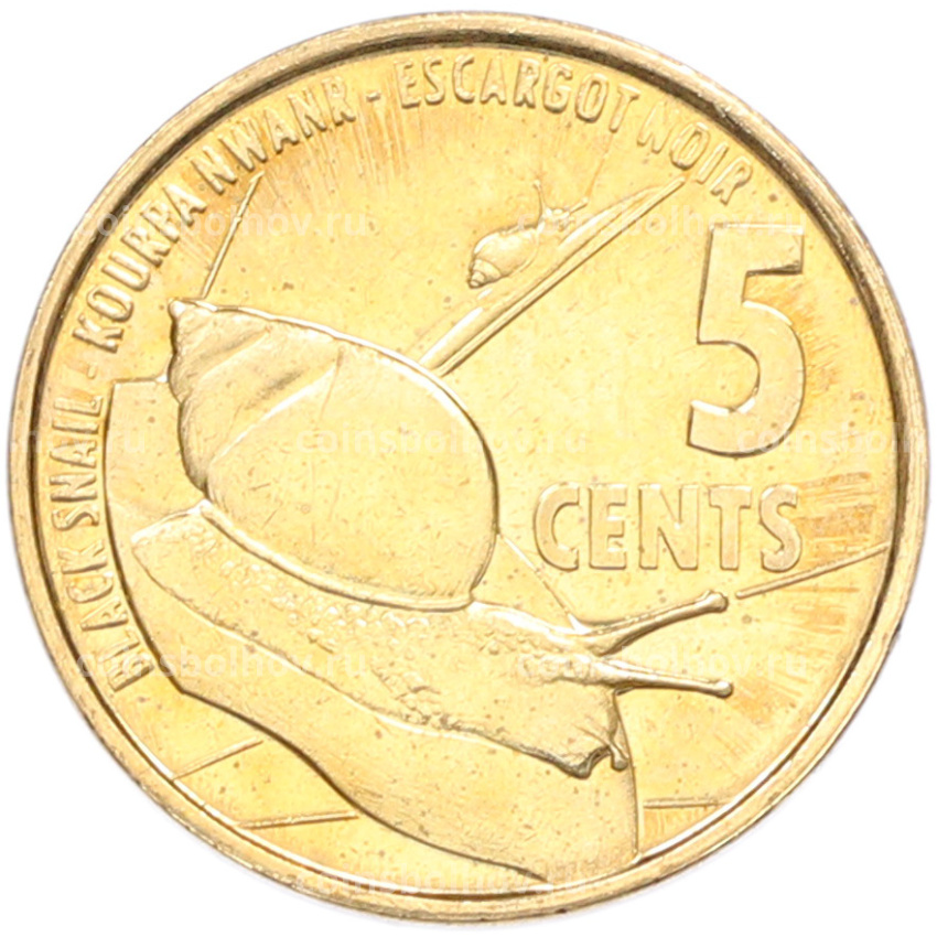 Монета 5 центов 2016 года Сейшелы