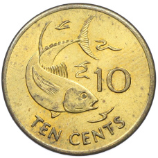 Монета 10 центов 2003 года Сейшелы (аверс)