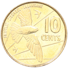 Монета 10 центов 2016 года Сейшелы (аверс)