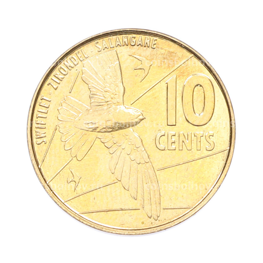 Монета 10 центов 2016 года Сейшелы