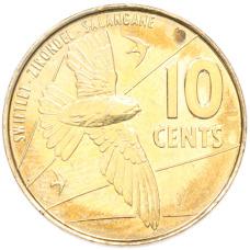 Монета 10 центов 2016 года Сейшелы (аверс)