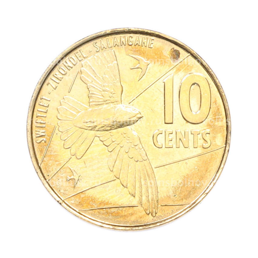 Монета 10 центов 2016 года Сейшелы