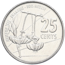 Монета 25 центов 2016 года Сейшелы (аверс)