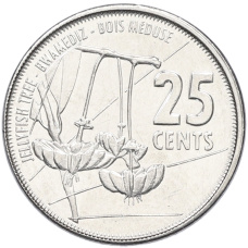 Монета 25 центов 2016 года Сейшелы (аверс)