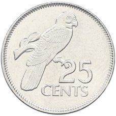 Монета 25 центов 2012 года Сейшелы (аверс)