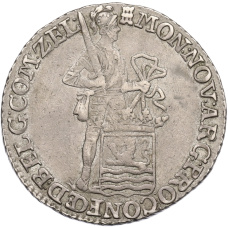 Монета 1 ригсдальдер 1795 года Голландская республика — провинция Зеландия (аверс)