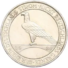 Монета 5 рейхсмарок 1930 года A Германия «Освобождение Рейнланда» (аверс)