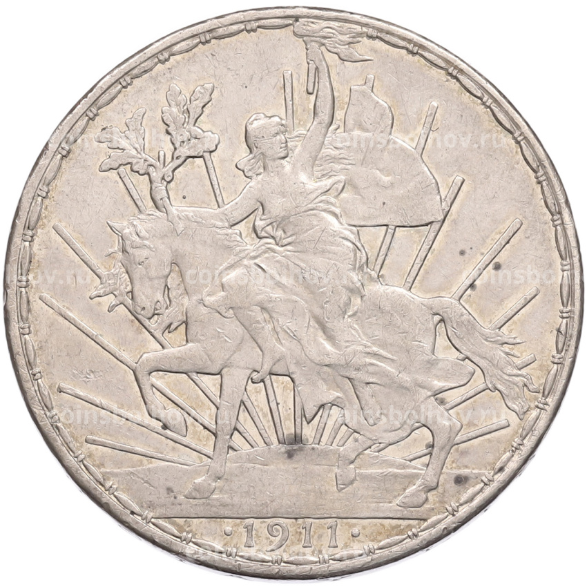 Монета 1 песо 1911 года Мексика