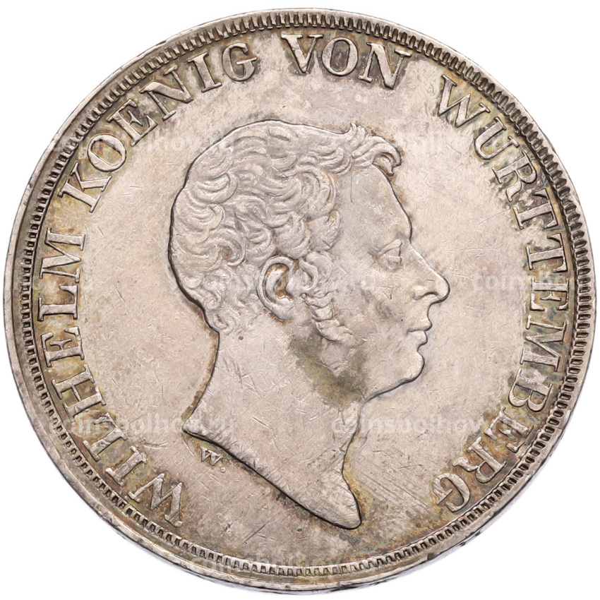 Монета 1 талер 1833 года Вюртемберг «Таможенный союз» (вид 2)