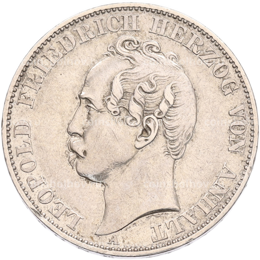 Монета 1 талер 1863 года Ангальт-Дессау «Воссоединение герцогств Ангальт»