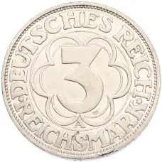 Монета 3 рейхсмарки 1927 года A Германия «1000 лет Нордхаузену» (реверс)