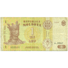 Банкнота 1 лей 1994 года Молдавия (аверс)