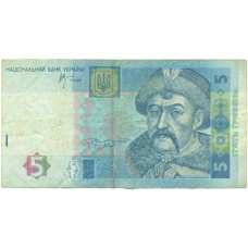 Банкнота 5 гривен 2005 года Украина (аверс)