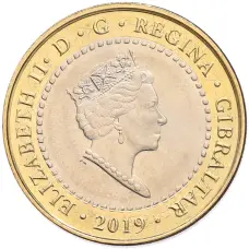 Монета 2 фунта 2019 года Гибралтар «Островные игры» (реверс)