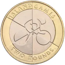 Монета 2 фунта 2019 года Гибралтар «Островные игры» (аверс)