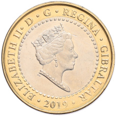 Монета 2 фунта 2019 года Гибралтар «Островные игры» (реверс)