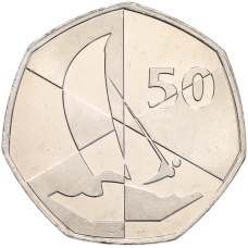 Монета 50 пенсов 2019 года Гибралтар «Островные игры» (аверс)