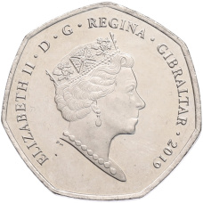 Монета 50 пенсов 2019 года Гибралтар «Островные игры» (реверс)