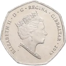 Монета 50 пенсов 2019 года Гибралтар «Островные игры» (реверс)