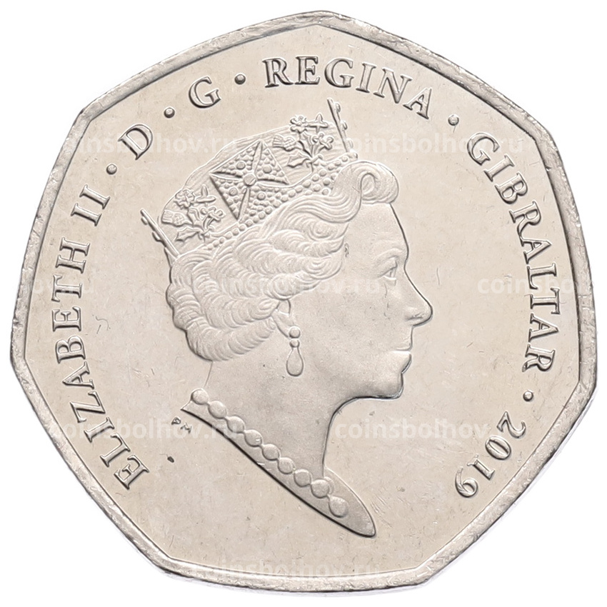 Монета 50 пенсов 2019 года Гибралтар «Островные игры» (вид 2)