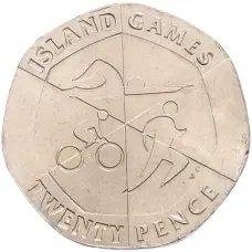 Монета 20 пенсов 2019 года Гибралтар «Островные игры» (аверс)