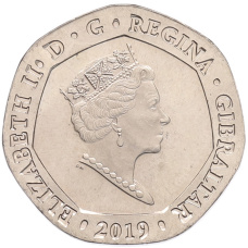 Монета 20 пенсов 2019 года Гибралтар «Островные игры» (реверс)