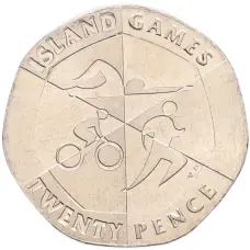 Монета 20 пенсов 2019 года Гибралтар «Островные игры» (аверс)