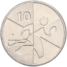 Монета 10 пенсов 2019 года Гибралтар «Островные игры» (аверс)