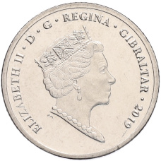 Монета 10 пенсов 2019 года Гибралтар «Островные игры» (реверс)