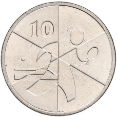 Монета 10 пенсов 2019 года Гибралтар «Островные игры» (аверс)