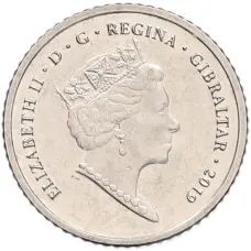 Монета 5 пенсов 2019 года Гибралтар «Островные игры» (реверс)