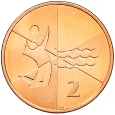 Монета 2 пенса 2019 года Гибралтар «Островные игры» (аверс)