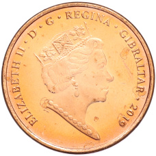 Монета 2 пенса 2019 года Гибралтар «Островные игры» (реверс)