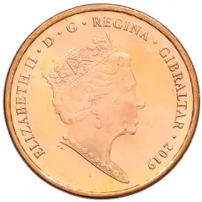 Монета 1 пенс 2019 года Гибралтар «Островные игры» (реверс)