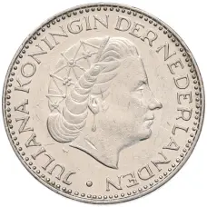 Монета 1 гульден 1969 года Нидерланды (реверс)