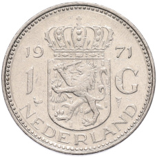 Монета 1 гульден 1971 года Нидерланды (аверс)