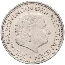 Монета 1 гульден 1971 года Нидерланды (реверс)