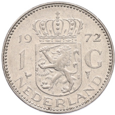 Монета 1 гульден 1972 года Нидерланды (аверс)