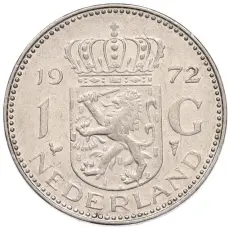 Монета 1 гульден 1972 года Нидерланды (аверс)