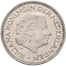 Монета 1 гульден 1972 года Нидерланды (реверс)