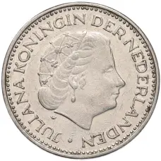 Монета 1 гульден 1972 года Нидерланды (реверс)