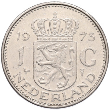 Монета 1 гульден 1973 года Нидерланды (аверс)