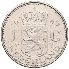Монета 1 гульден 1973 года Нидерланды (аверс)