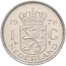 Монета 1 гульден 1978 года Нидерланды (аверс)