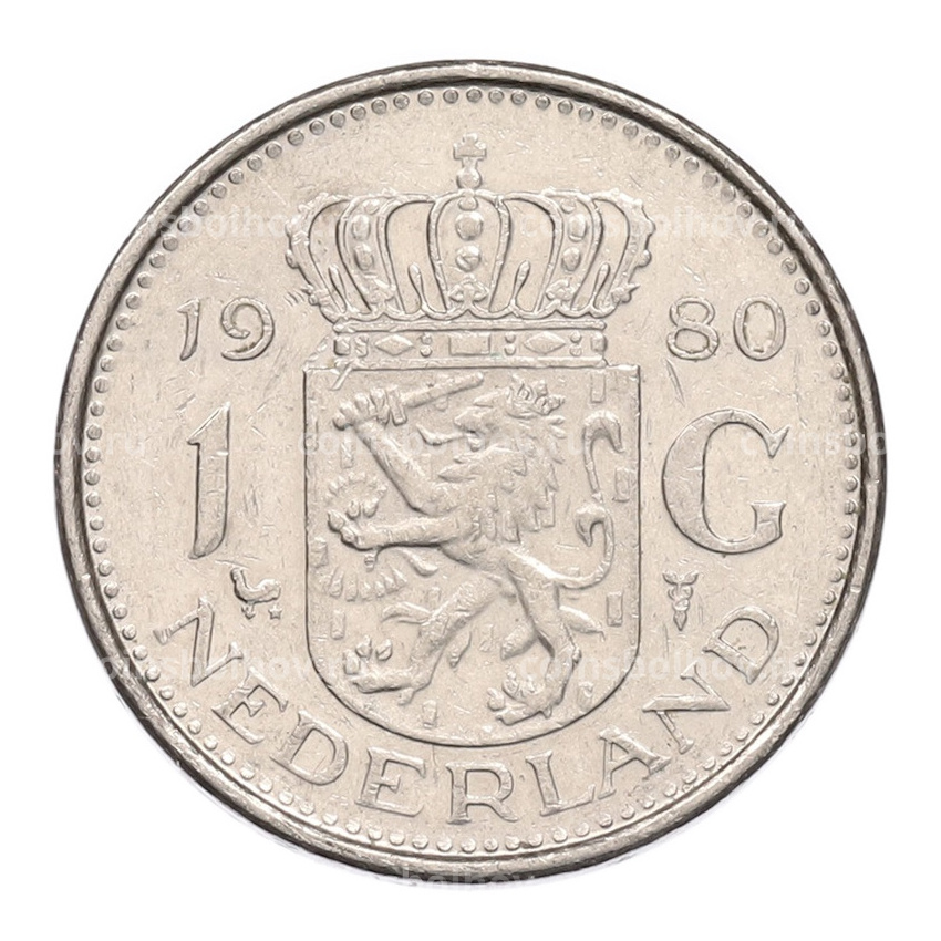 Монета 1 гульден 1980 года Нидерланды