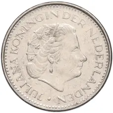 Монета 1 гульден 1980 года Нидерланды (реверс)