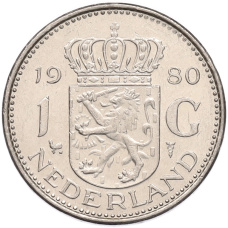 Монета 1 гульден 1980 года Нидерланды (аверс)