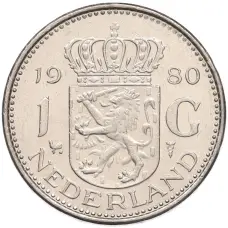Монета 1 гульден 1980 года Нидерланды (аверс)