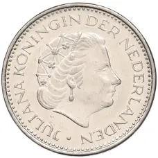 Монета 1 гульден 1980 года Нидерланды (реверс)