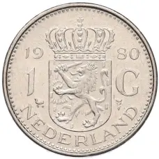 Монета 1 гульден 1980 года Нидерланды (аверс)